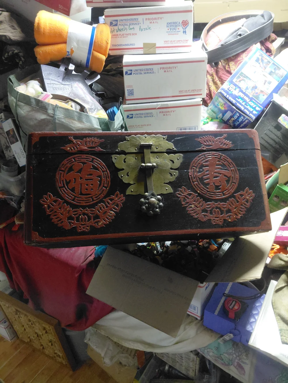 antique Korean wedding chest or dowry box, also known as a Ham. 22